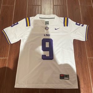 Joe Burrow LSU White Jersey Size Small-2XL